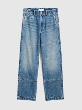 Madewell The Utility Pant in Denim Ellerby Wash-Rigid Size 38 NWT $148 NX769